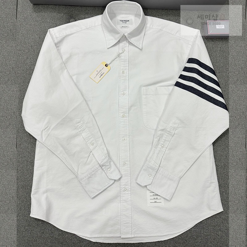 Thom Browne 톰브라운 클래식 사선완장 옥스포드 박스핏 셔츠 의류 1번 이미지