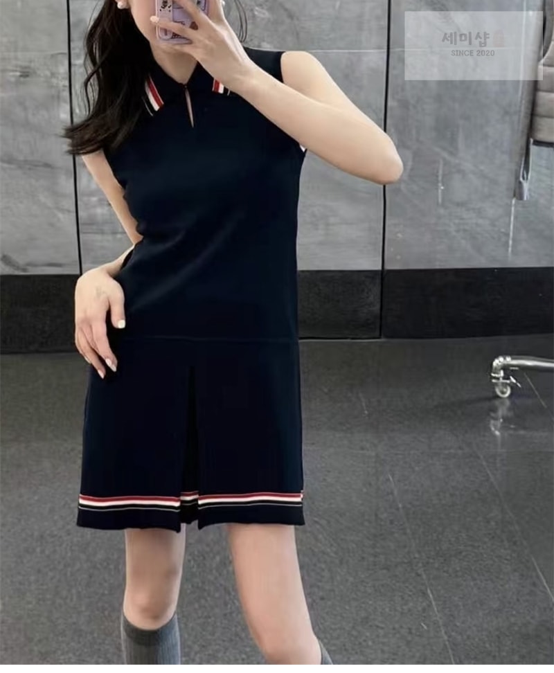 Thom Browne 톰브라운 테니스 폴로 미니 원피스 의류 1번 이미지