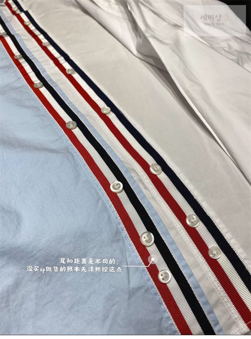 Thom Browne 톰브라운 포플린 히든 삼선 클래식 셔츠 레플리카 18번 이미지 - 의류 | 세미샵 레플리카 사이트