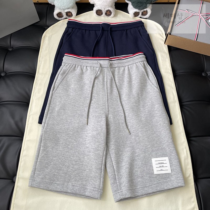 Thom Browne 톰브라운 RWB 스트라이프 미드 숏 팬츠 그레이 의류 1번 이미지