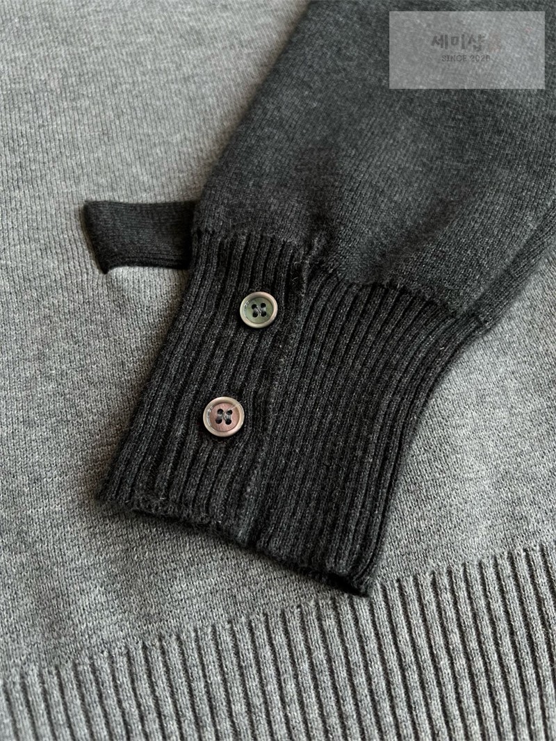 Thom Browne 톰브라운 RWB 암밴드 코튼 밀라노 스티치 블록 가디건 브라운 의류 21번 이미지