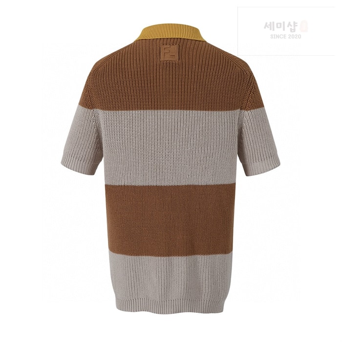 Fendi 자수 펜디 클럽 크레스트 스트라이프 폴로 셔츠 의류 5번 이미지