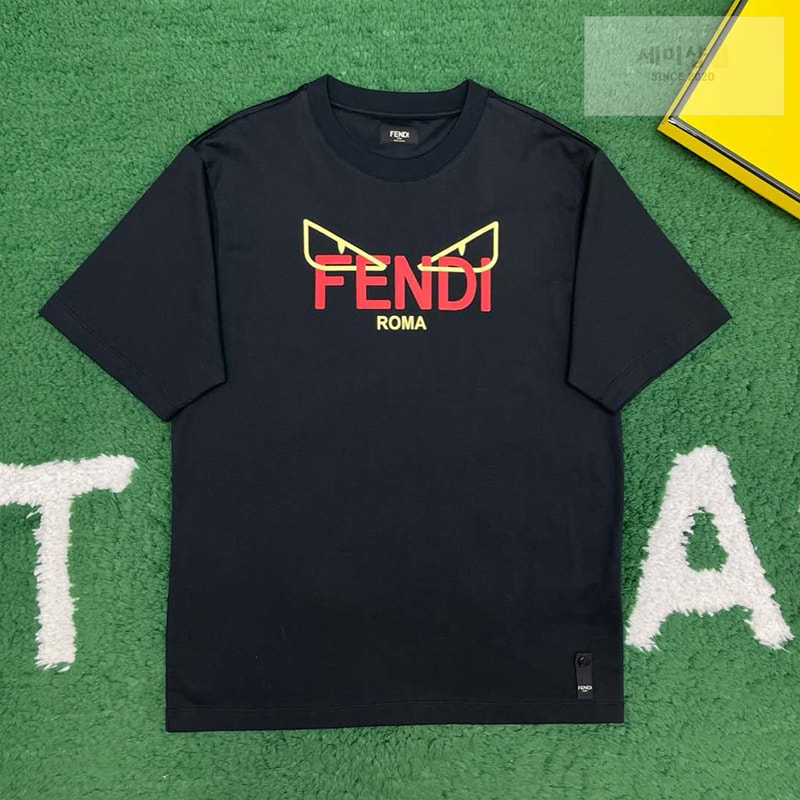 Fendi 펜디 로고 코튼 반팔 티셔츠 의류 1번 이미지