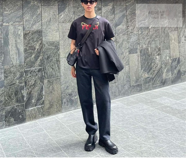 Fendi 펜디 로고 코튼 반팔 티셔츠 의류 2번 이미지