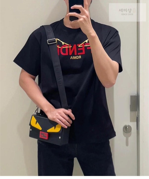 Fendi 펜디 로고 코튼 반팔 티셔츠 의류 4번 이미지