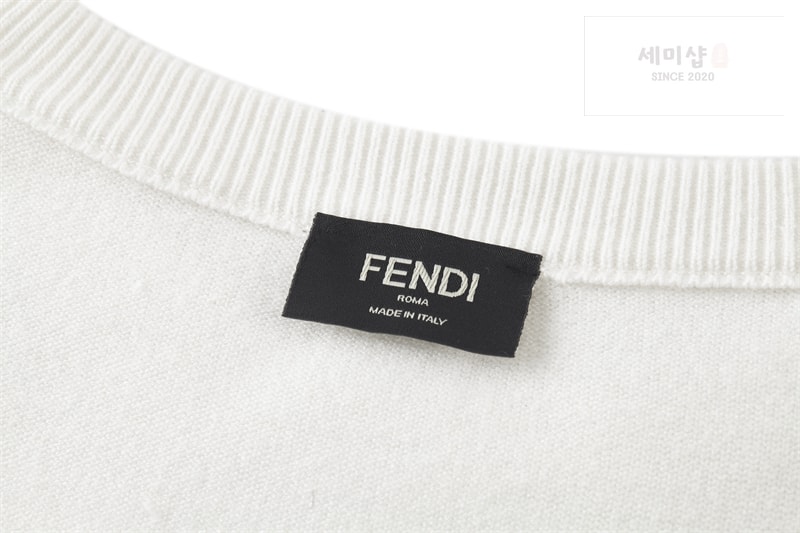 Fendi 펜디 메탈 FF 로고 코튼 스웨터 니트 블랙 의류 13번 이미지