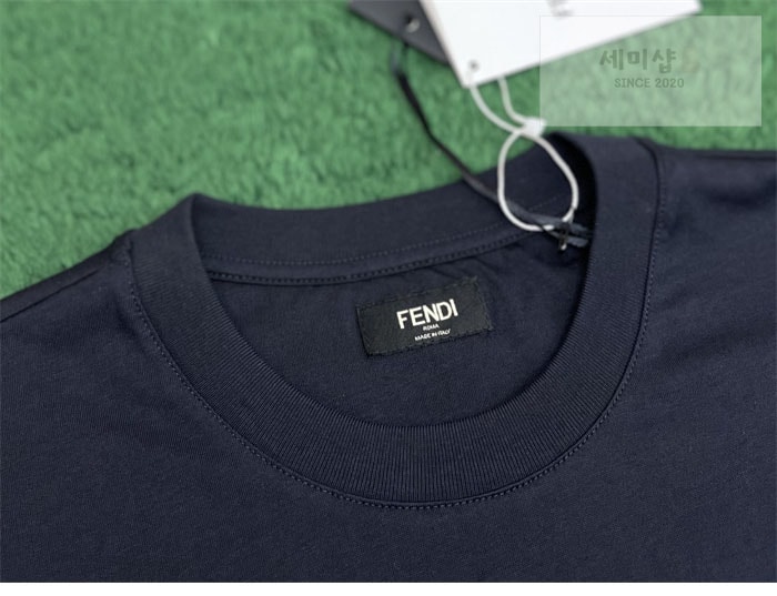 Fendi 펜디 반다나 코랄 FF 코튼 반팔 티셔츠 블랙 의류 8번 이미지