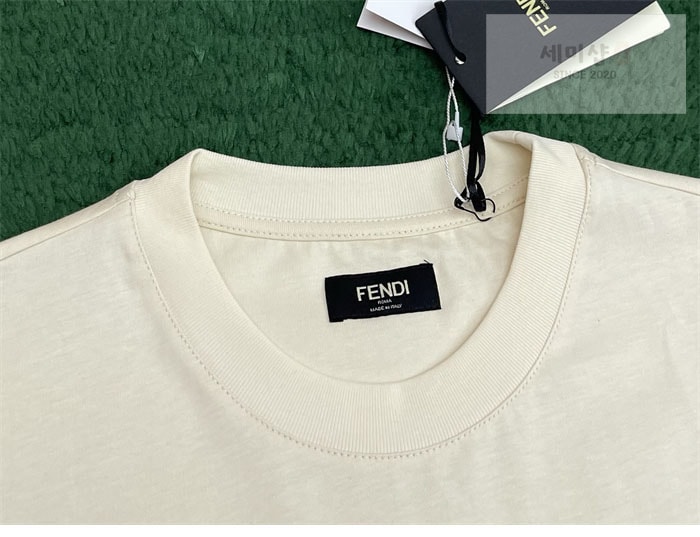 Fendi 펜디 반다나 코랄 FF 코튼 반팔 티셔츠 블랙 의류 15번 이미지