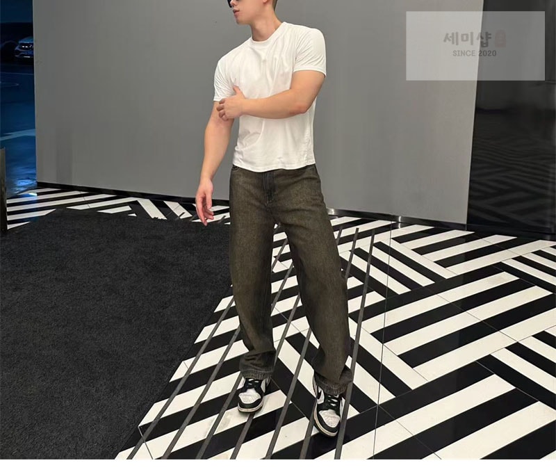 Fendi 펜디 스트랩 오버다이드 스트레이트 데님 진 의류 2번 이미지