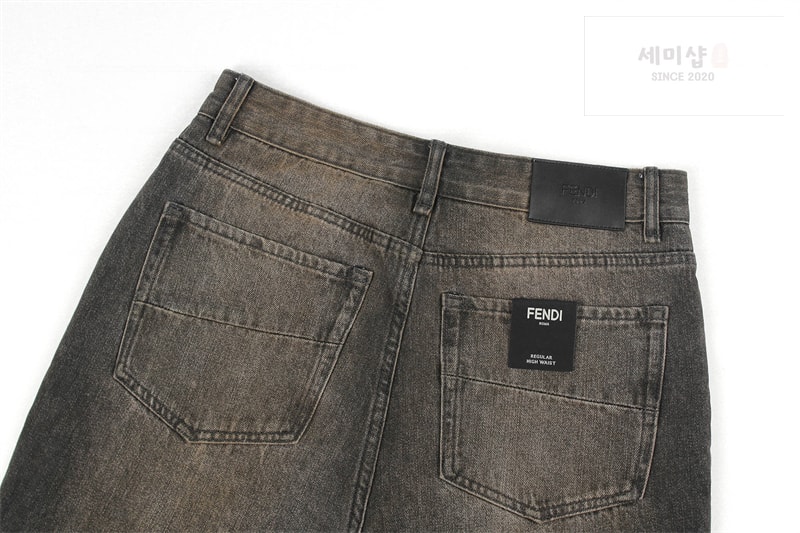 Fendi 펜디 스트랩 오버다이드 스트레이트 데님 진 의류 6번 이미지