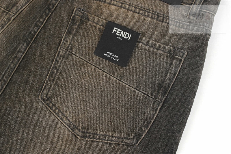 Fendi 펜디 스트랩 오버다이드 스트레이트 데님 진 의류 9번 이미지