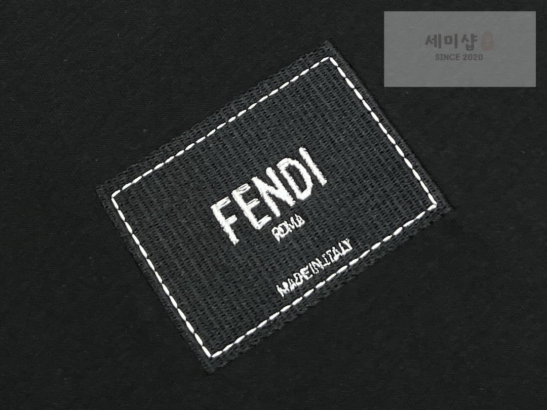 Fendi 펜디 자카드 라벨 레귤러 핏 코튼 저지 반팔 티셔츠 “2COLOR” NO.1 의류 18번 이미지