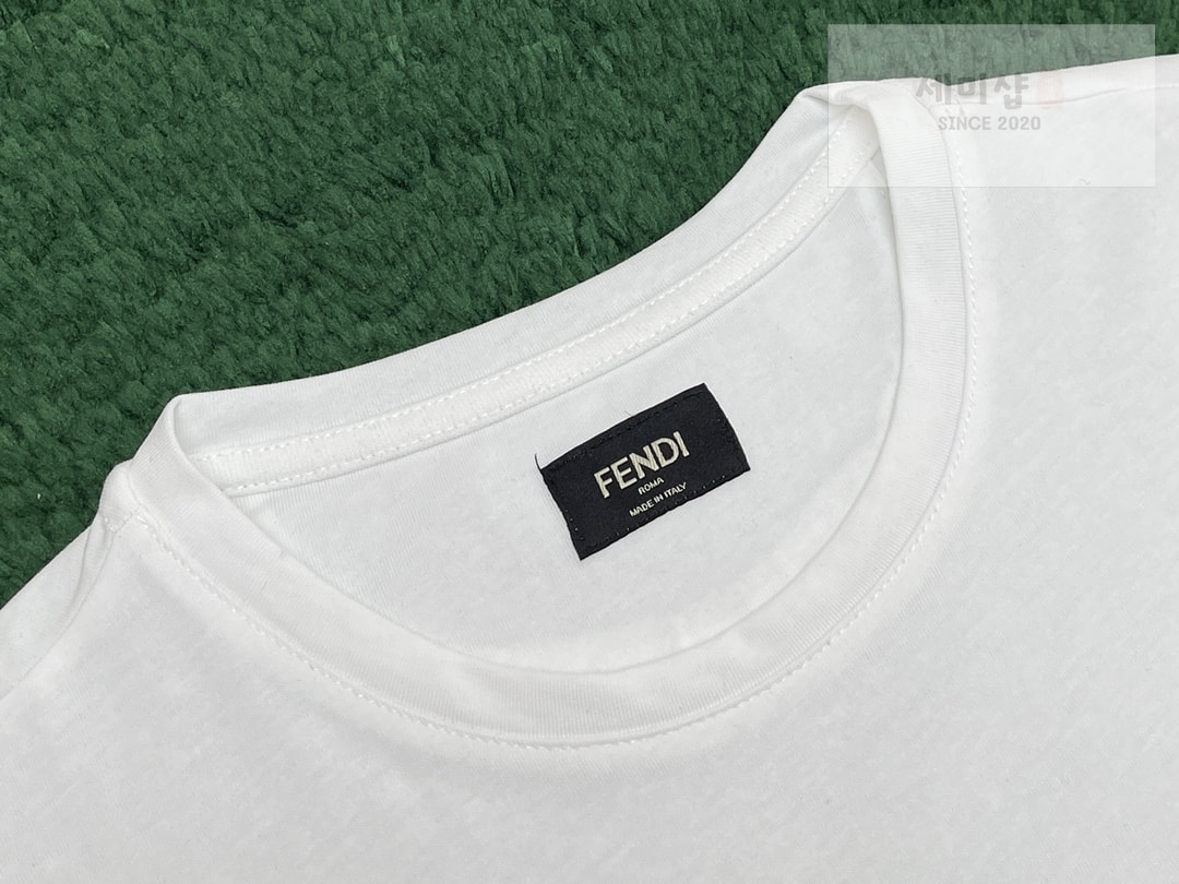 Fendi 펜디 자카드 라벨 레귤러 핏 코튼 저지 반팔 티셔츠 “2COLOR” NO.1 의류 14번 이미지