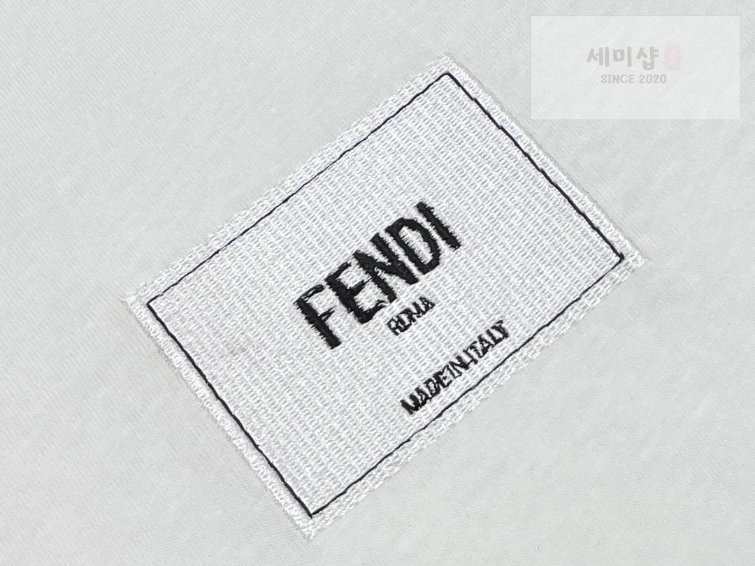 Fendi 펜디 자카드 라벨 레귤러 핏 코튼 저지 반팔 티셔츠 “2COLOR” NO.1 의류 16번 이미지