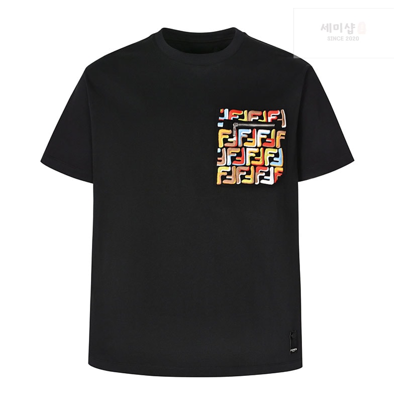 Fendi 펜디 컬러블록 FF 크루넥 반팔 티셔츠 의류 1번 이미지