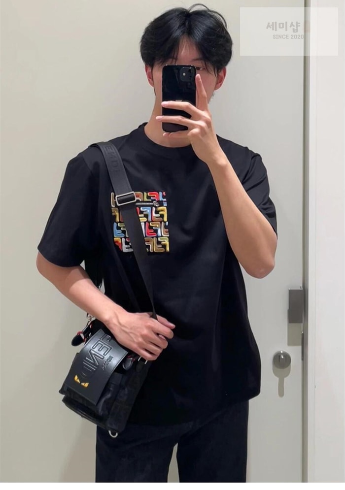 Fendi 펜디 컬러블록 FF 크루넥 반팔 티셔츠 의류 13번 이미지