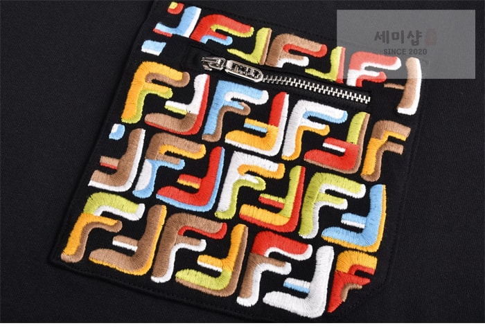 Fendi 펜디 컬러블록 FF 크루넥 반팔 티셔츠 의류 6번 이미지