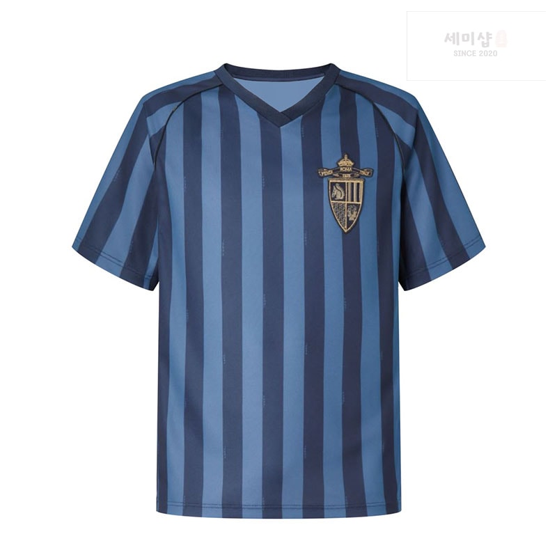 Fendi 펜디 클럽 엠블럼 스트라이프 v넥 반팔 티셔츠 의류 1번 이미지