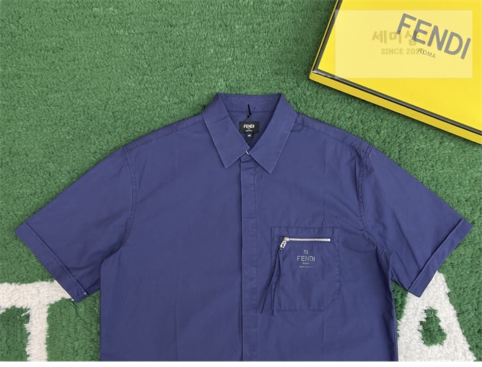 Fendi 펜디 포켓 지퍼 코튼 반팔 셔츠 의류 8번 이미지