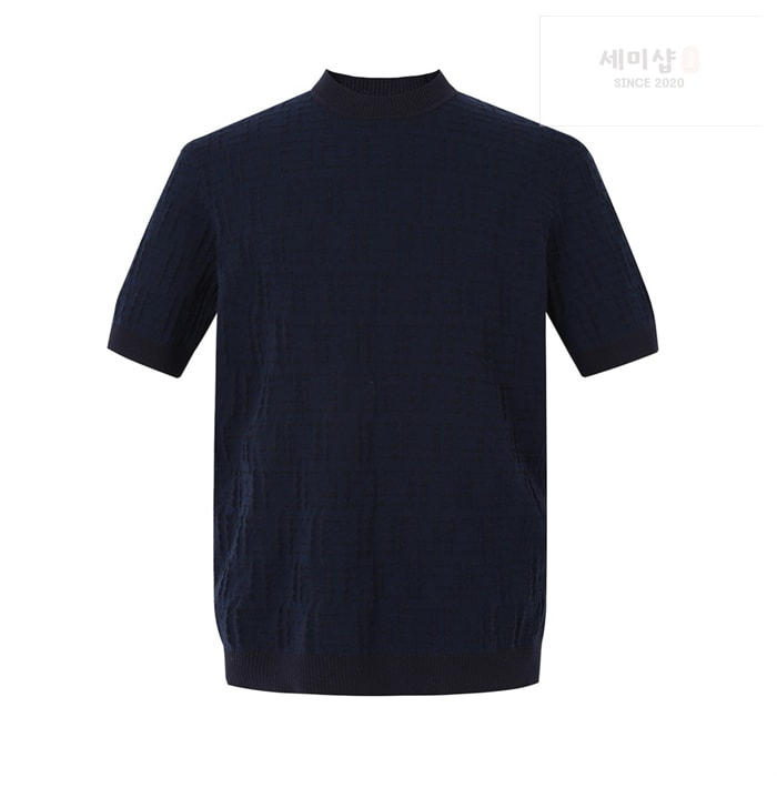 Fendi 펜디 25SS FF 로고 반팔 니트 네이비 의류 20번 이미지