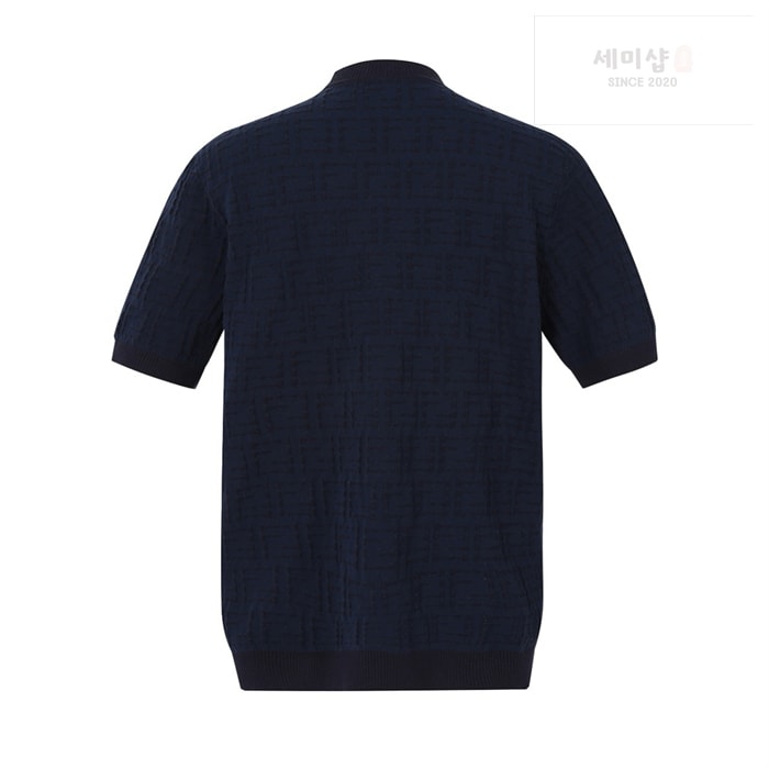 Fendi 펜디 25SS FF 로고 반팔 니트 네이비 의류 6번 이미지