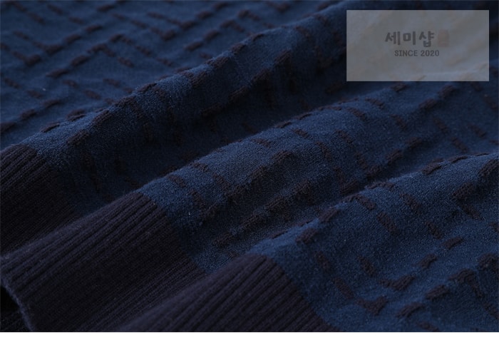 Fendi 펜디 25SS FF 로고 반팔 니트 네이비 의류 10번 이미지