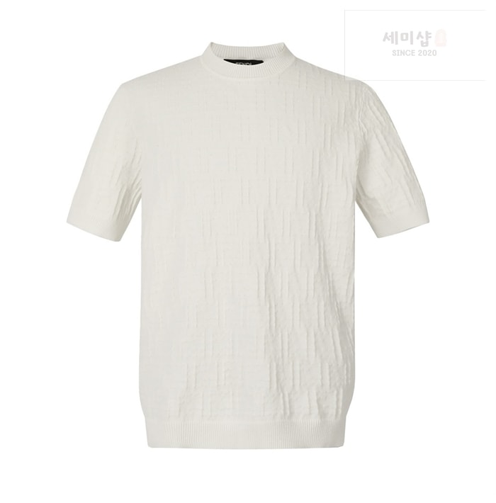 Fendi 펜디 25SS FF 로고 반팔 니트 네이비 의류 13번 이미지