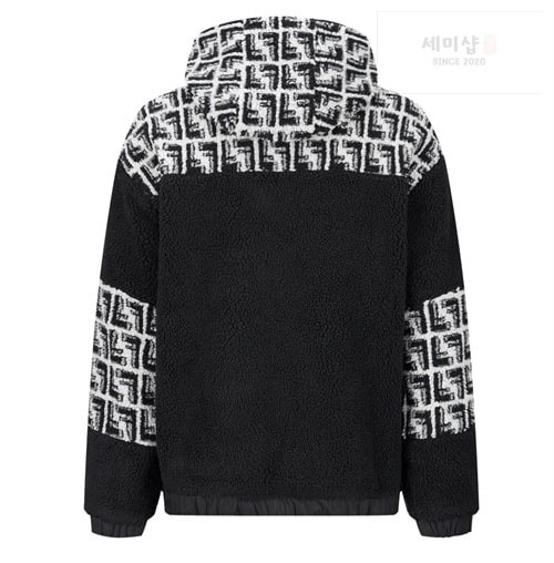 Fendi 펜디 FF로고 배색 하프 집업 후드 후리스 의류 3번 이미지