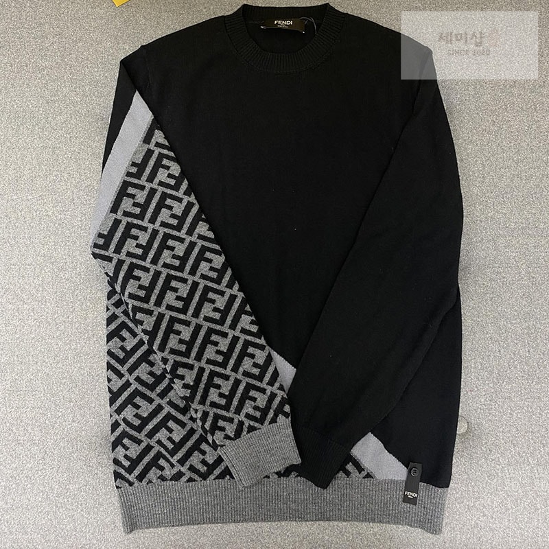 Fendi 펜디 FF 다이고널 울 니트 스웨터 의류 1번 이미지