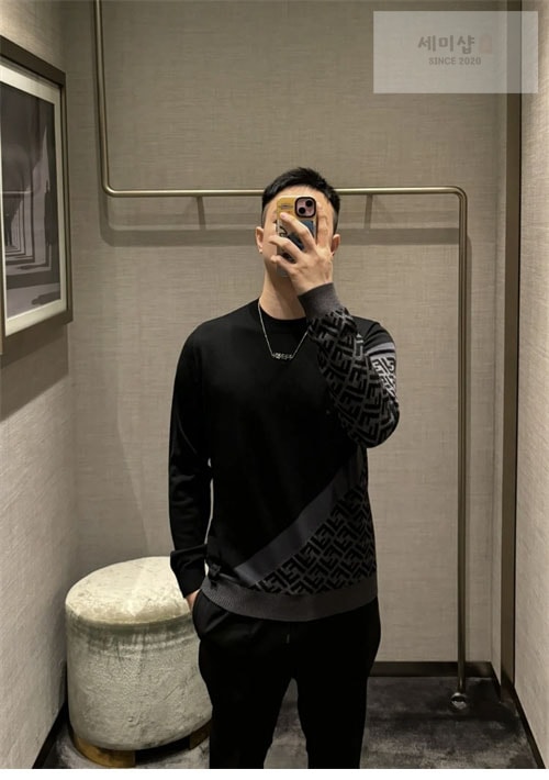 Fendi 펜디 FF 다이고널 울 니트 스웨터 의류 3번 이미지