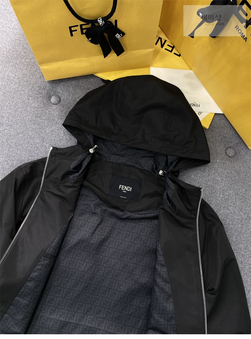 Fendi 펜디 FF 로고 메탈 테크니컬 패브릭 블루종 자켓 의류 11번 이미지