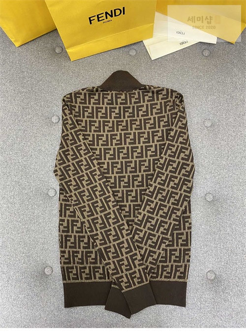 Fendi 펜디 FF 모티프 올오버 여성 긴팔 니트 스웨터 의류 10번 이미지