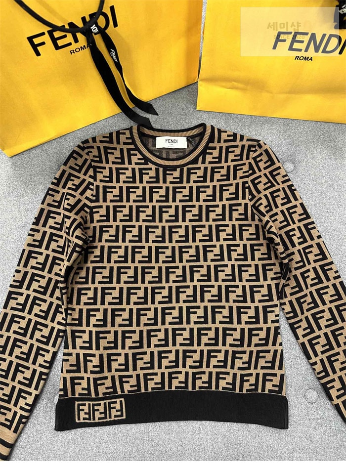 Fendi 펜디 FF 모티프 클래식 라운드 니트 의류 7번 이미지