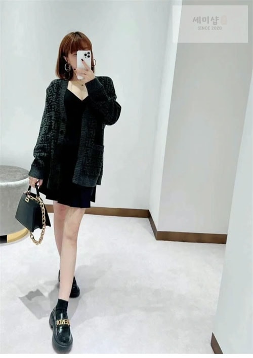 Fendi 펜디 FF 자카드 리버시블 캐시미어 가디건 의류 3번 이미지