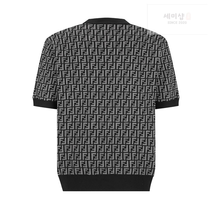 Fendi 펜디 FF 점퍼 페브릭 반팔 스웨트 니트 베이지 의류 15번 이미지