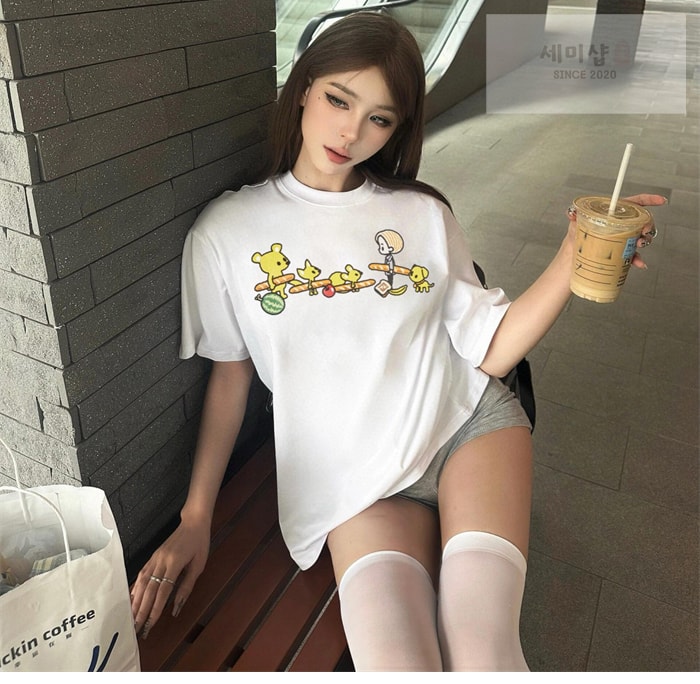 Fendi 펜디 TAROUT 실비아 앤 바게트 티셔츠 의류 4번 이미지