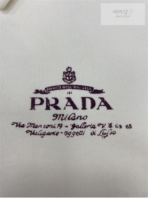 P R A D A 프라다 로고 코튼 폴로 티셔츠 의류 14번 이미지