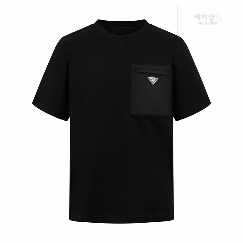 프라다 프라다 리나일론 저지 티셔츠 블랙 의류 7번 이미지