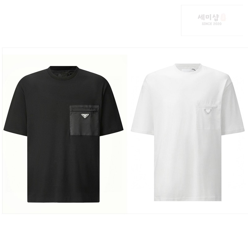 P R A D A 프라다 트라이앵글로고 리나일론 저지 티셔츠 의류 1번 이미지