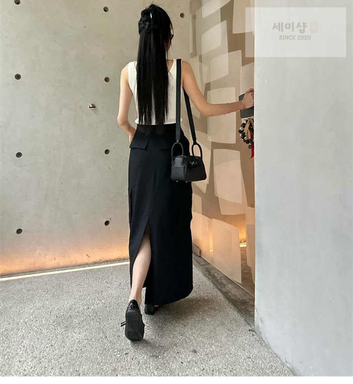 P R A D A 프라다 포켓 로고 스커트 의류 2번 이미지