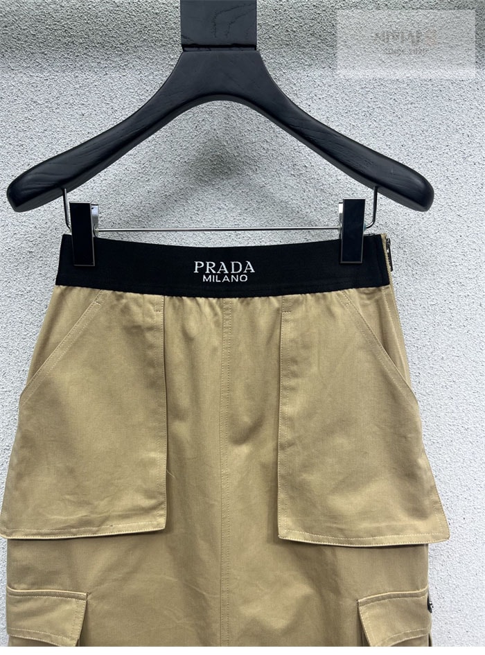 P R A D A 프라다 포켓 로고 스커트 의류 4번 이미지