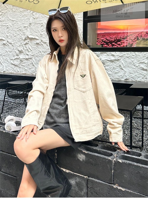 P R A D A 프라다 24SS 불 데님 블루종 셔츠 의류 28번 이미지