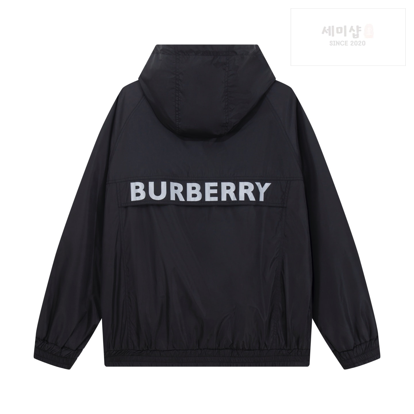 Burberry 버버리 로고 프린트 에코닐 후디 블랙 의류 2번 이미지