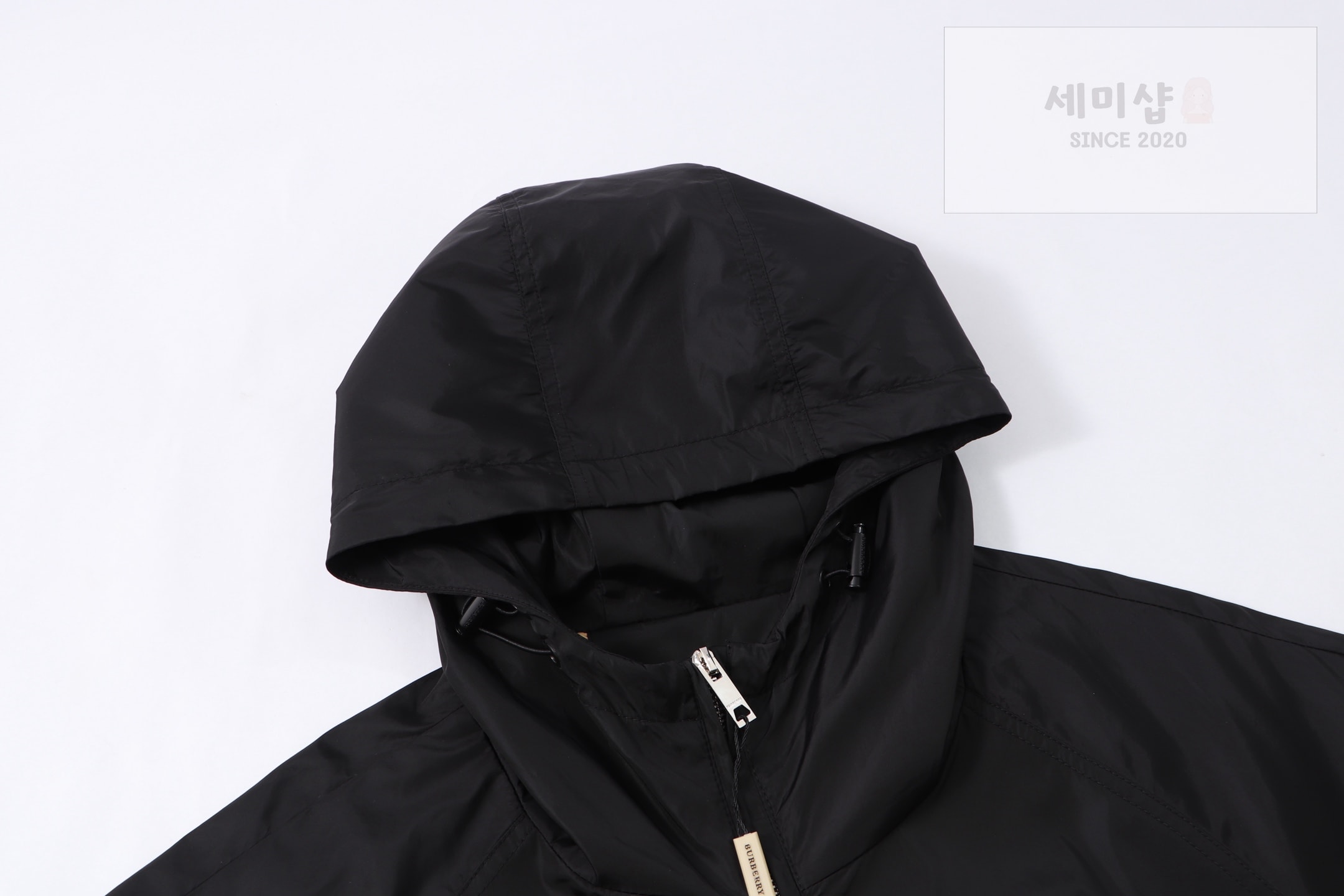 Burberry 버버리 로고 프린트 에코닐 후디 블랙 의류 3번 이미지