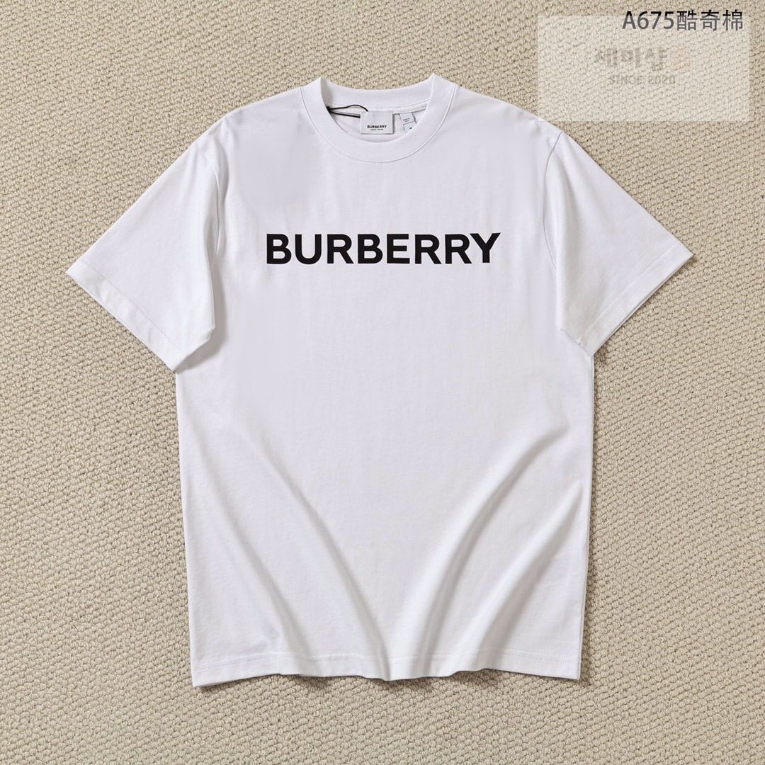 Burberry 버버리 로고 프린트 코튼 티셔츠 레플리카 4번 이미지 - 의류 | 세미샵 레플리카 사이트