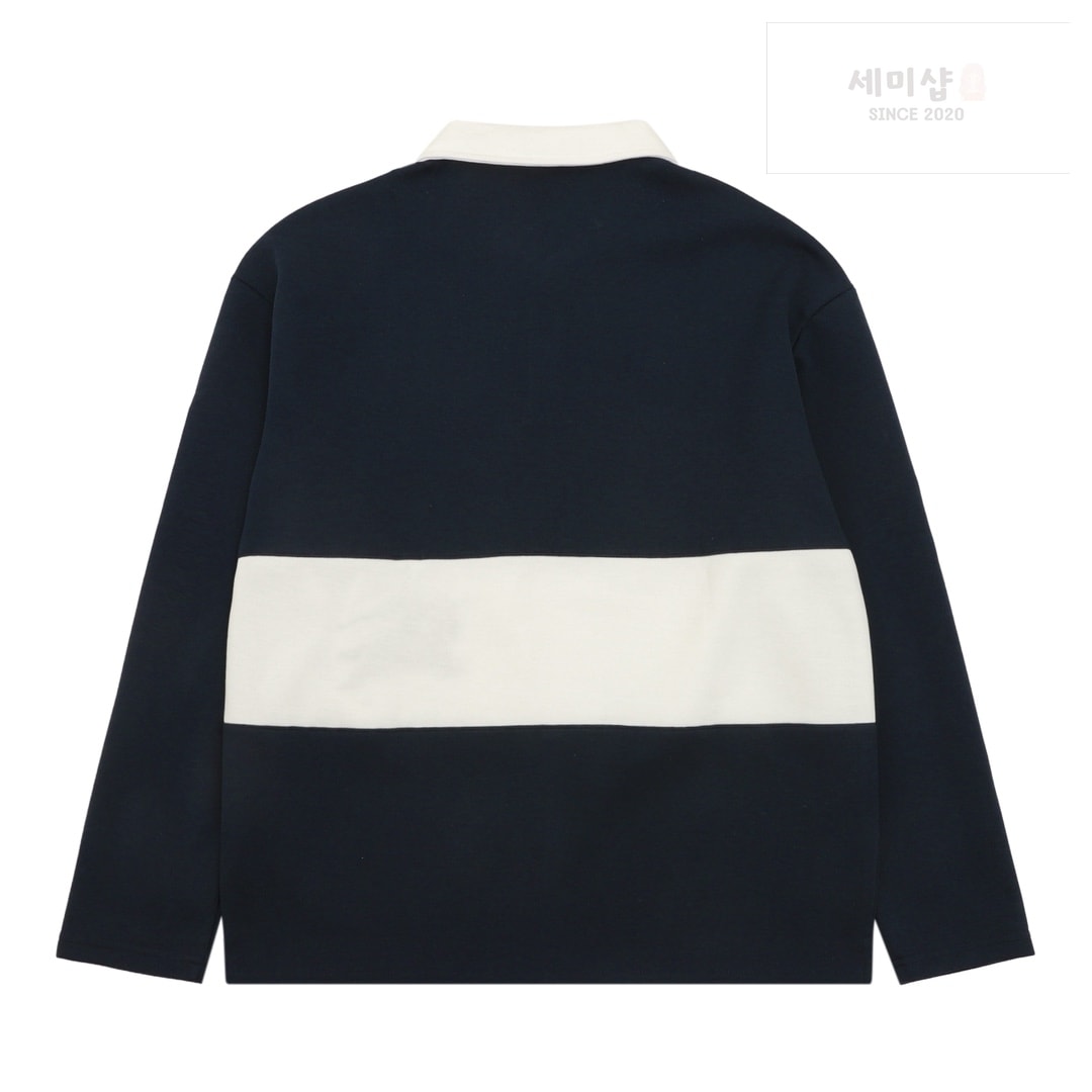 Burberry 버버리 EKD 프린트 코튼 블렌드 럭비 셔츠 나이트 화이트 의류 2번 이미지