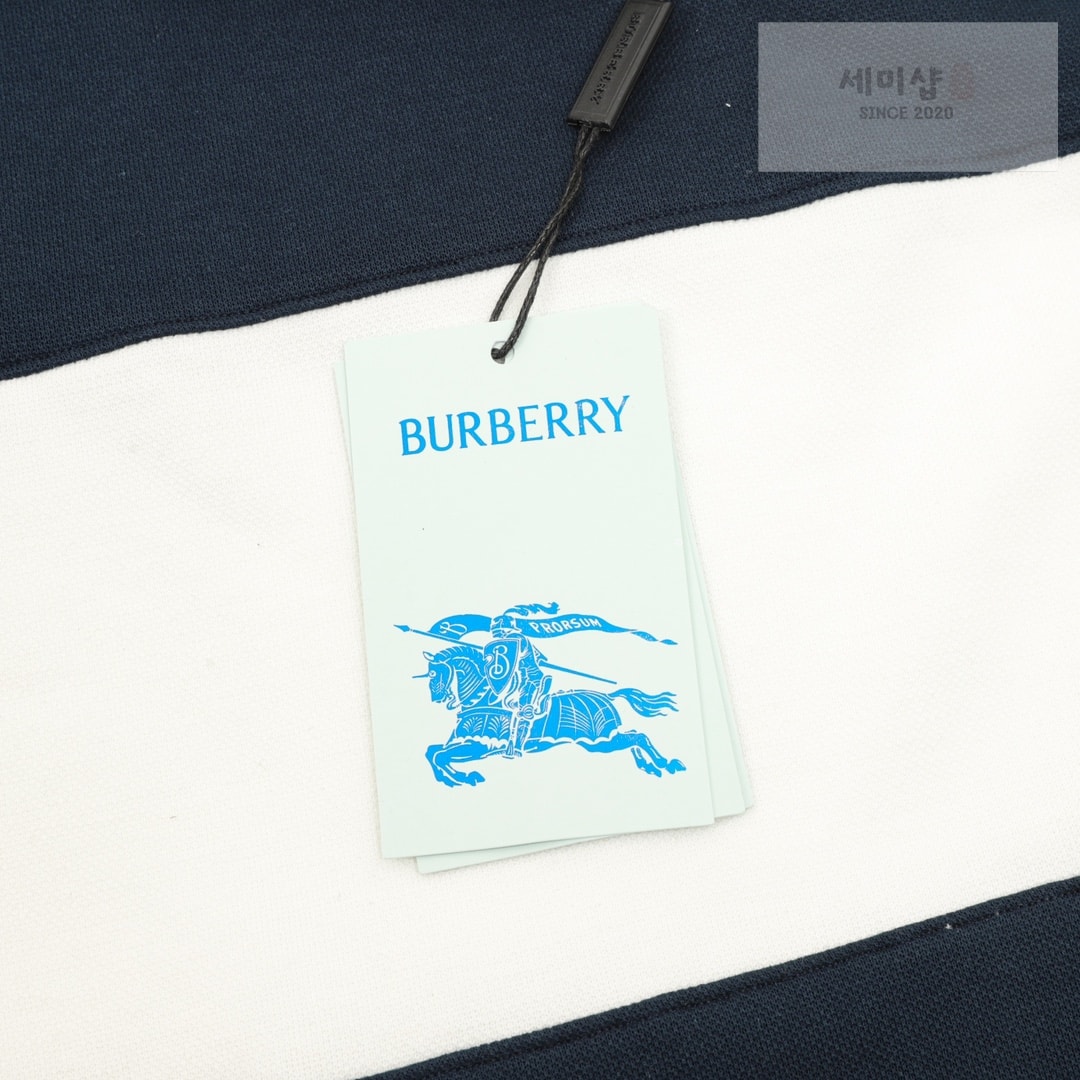 Burberry 버버리 EKD 프린트 코튼 블렌드 럭비 셔츠 나이트 화이트 의류 7번 이미지