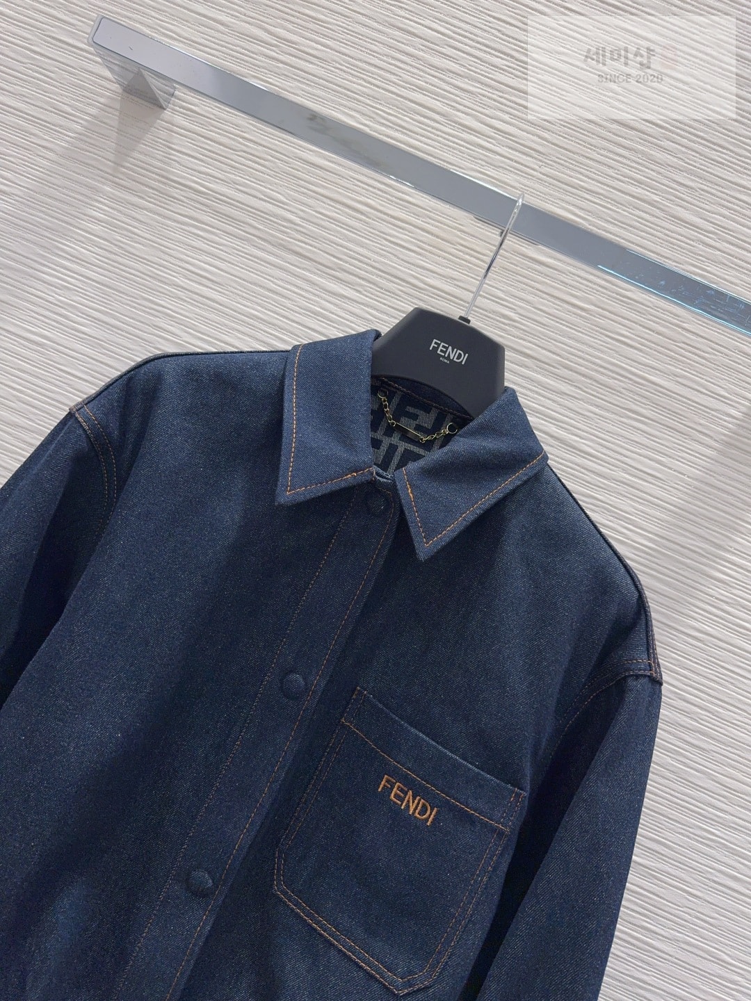 Fendi 펜디 블루 데님 자켓 네이비 블루 데님 의류 3번 이미지