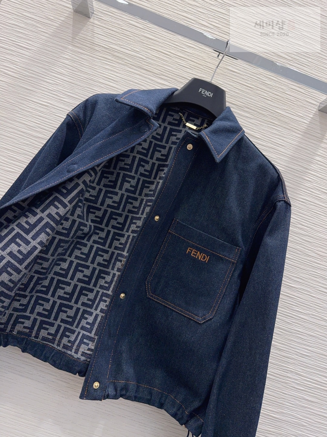 Fendi 펜디 블루 데님 자켓 네이비 블루 데님 의류 6번 이미지