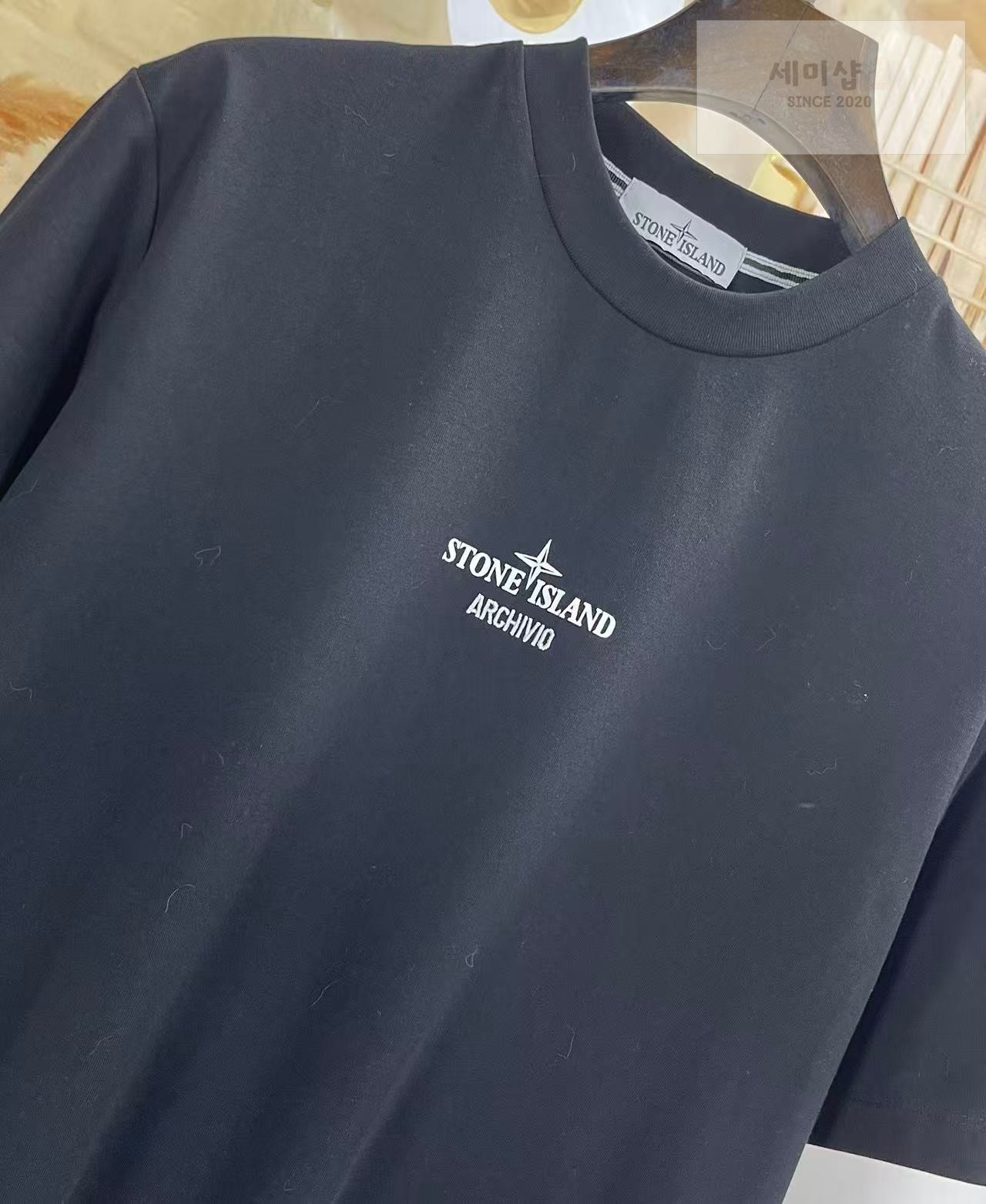 Stone Island 스톤아일랜드 가먼트 다이 포켓 티셔츠 블랙 의류 3번 이미지